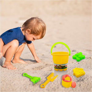Child playing with Beach Buddies at beach