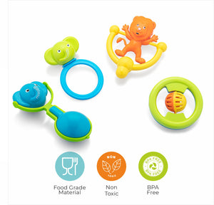 Colourful Buddlies rattle for babies
