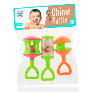 Colourful chime rattle for babies