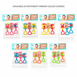 Colourful chime rattle for babies