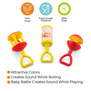Vibrant, easy-to-grip rattle
