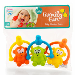 Monkey Family Fun Rattle Set