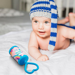 kid playing with rattle