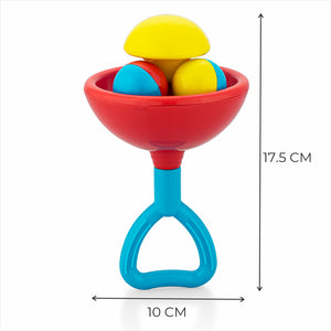 Colourful rainbow rattles