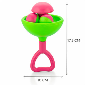 Vibrant, easy-to-grip rattle