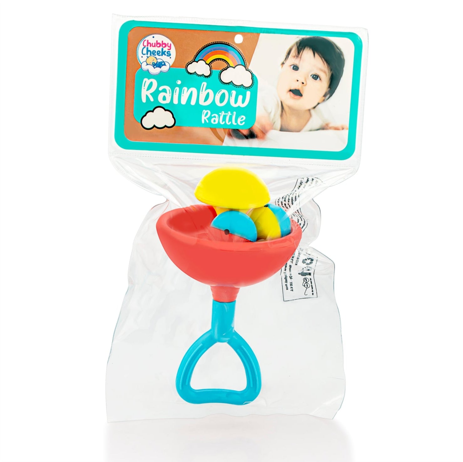 Colourful and vibrant rattle set