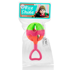 Colourful rise and shine rattles for babies