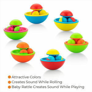 Colourful rock and roll rattles for babies