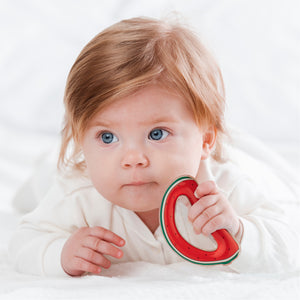 Colourful water teether with a soothing design for babies
