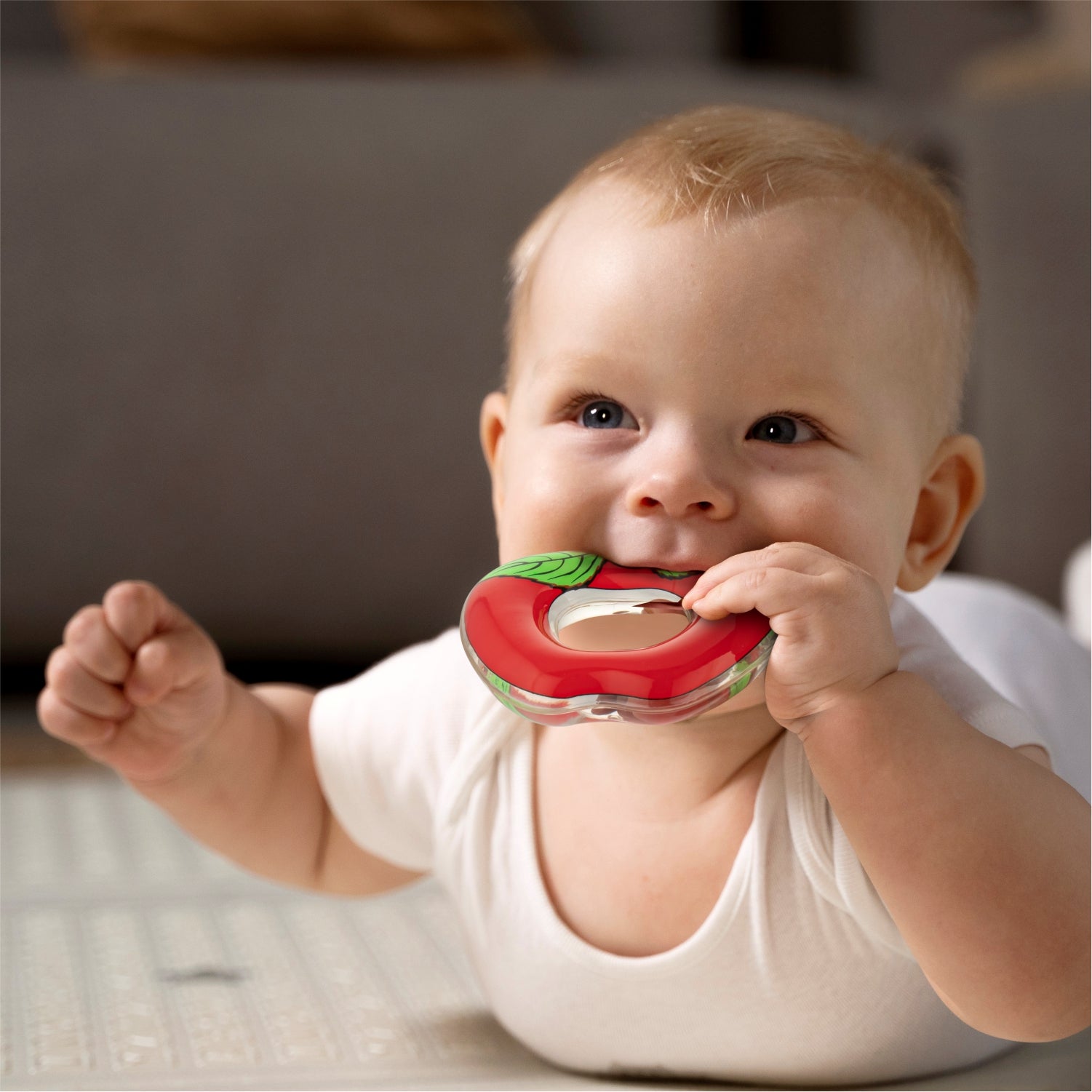 Colourful water teether with a soothing design for babies