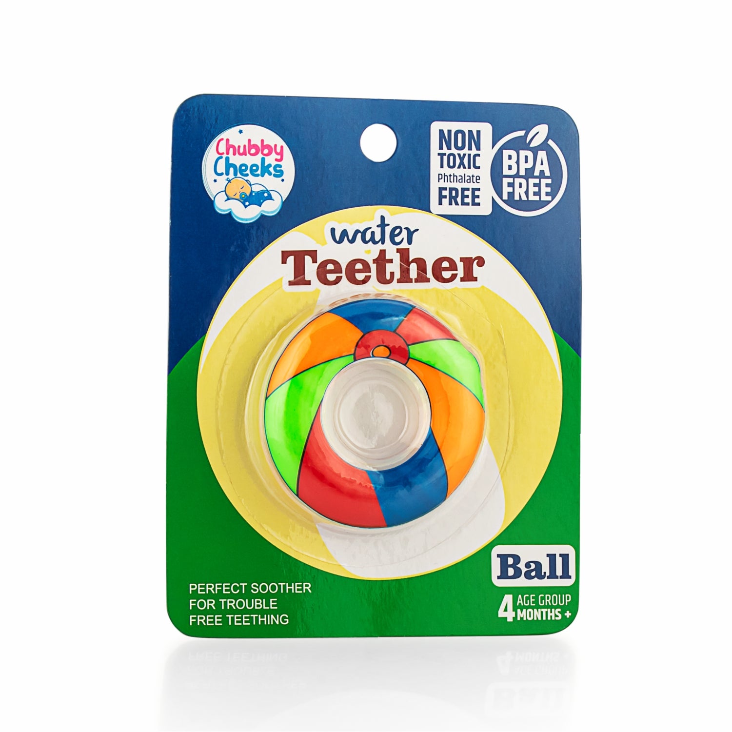 Colourful water teether with a soothing design for babies