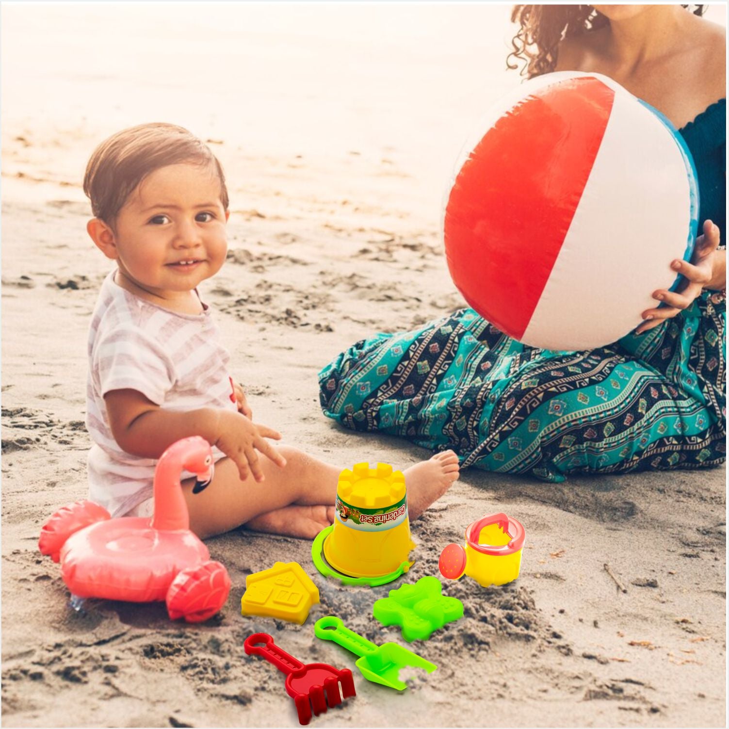Beach Buddies Set with assorted tools.
