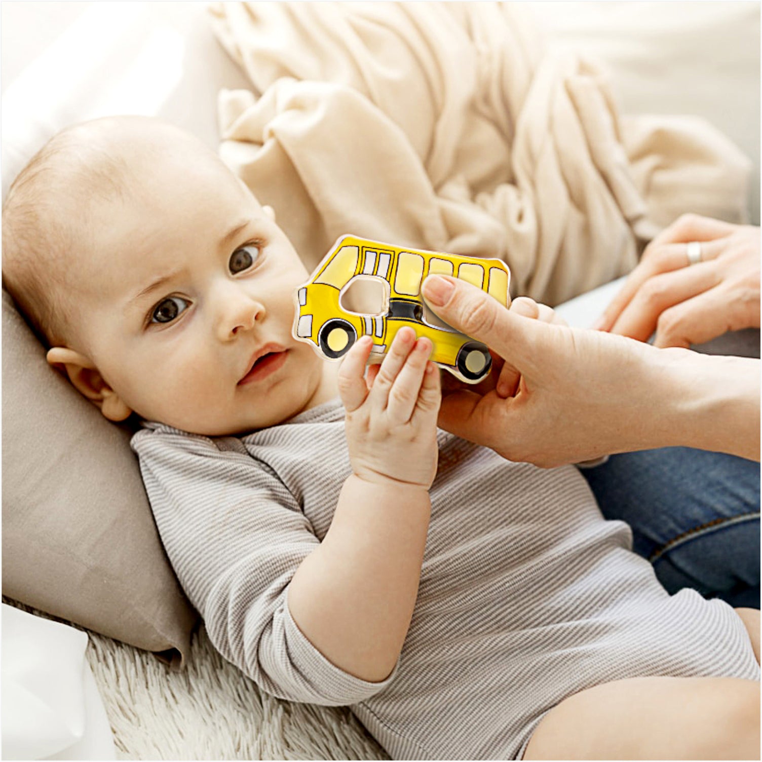  Bus Shape Baby Teether