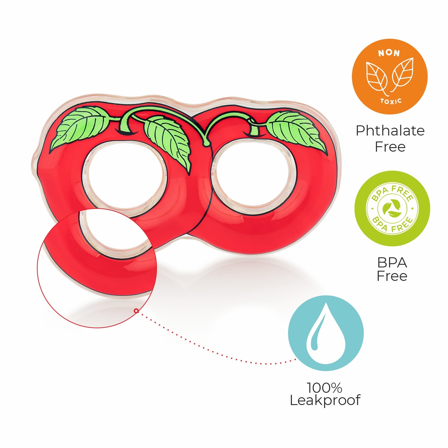 Colourful water teether with a soothing design for babies