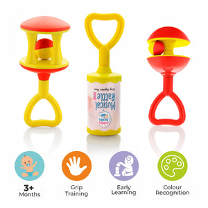 Vibrant, easy-to-grip rattle
