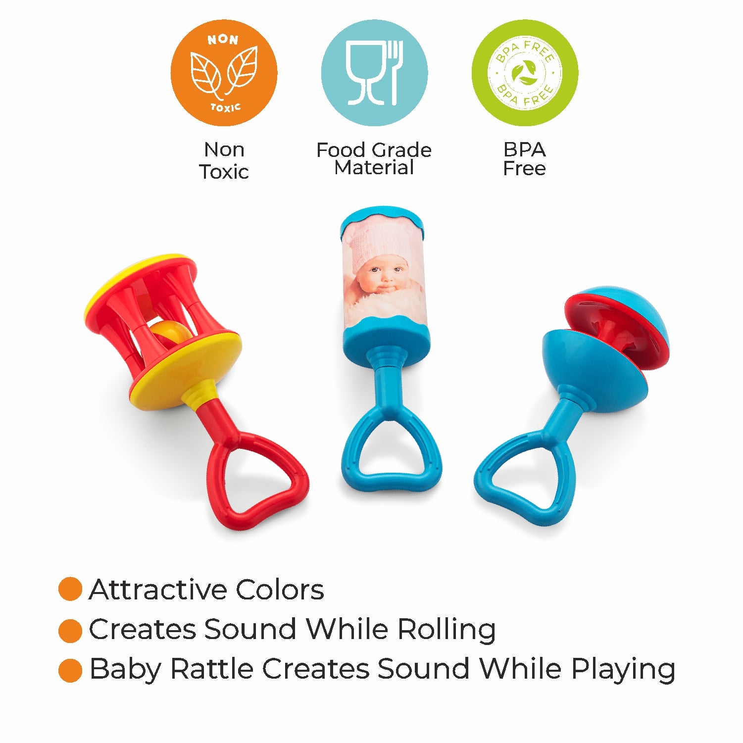Fun and engaging baby rattle set