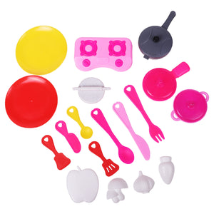 kitchen set in pink colour