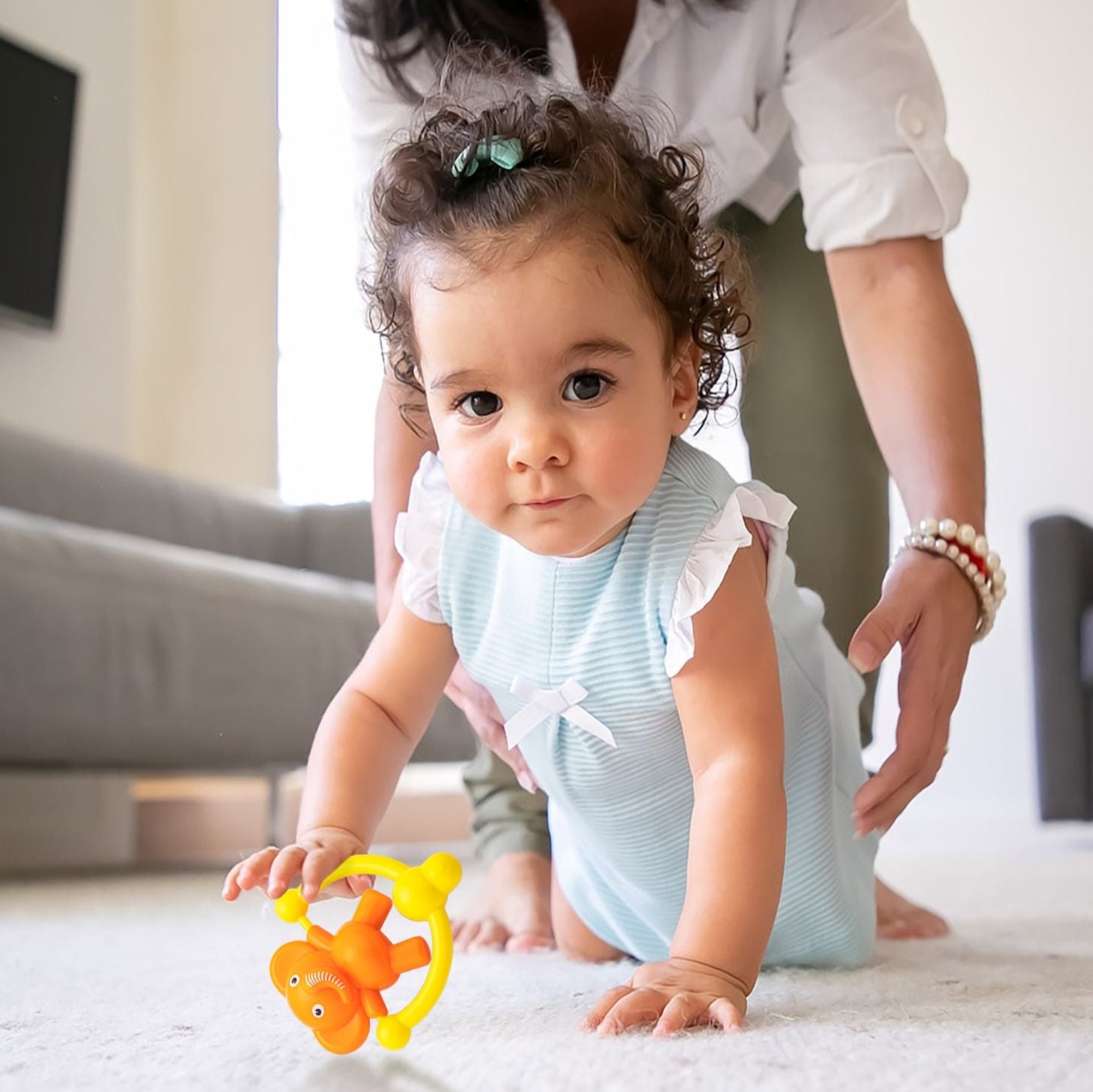 Elephant Family Rattle Set