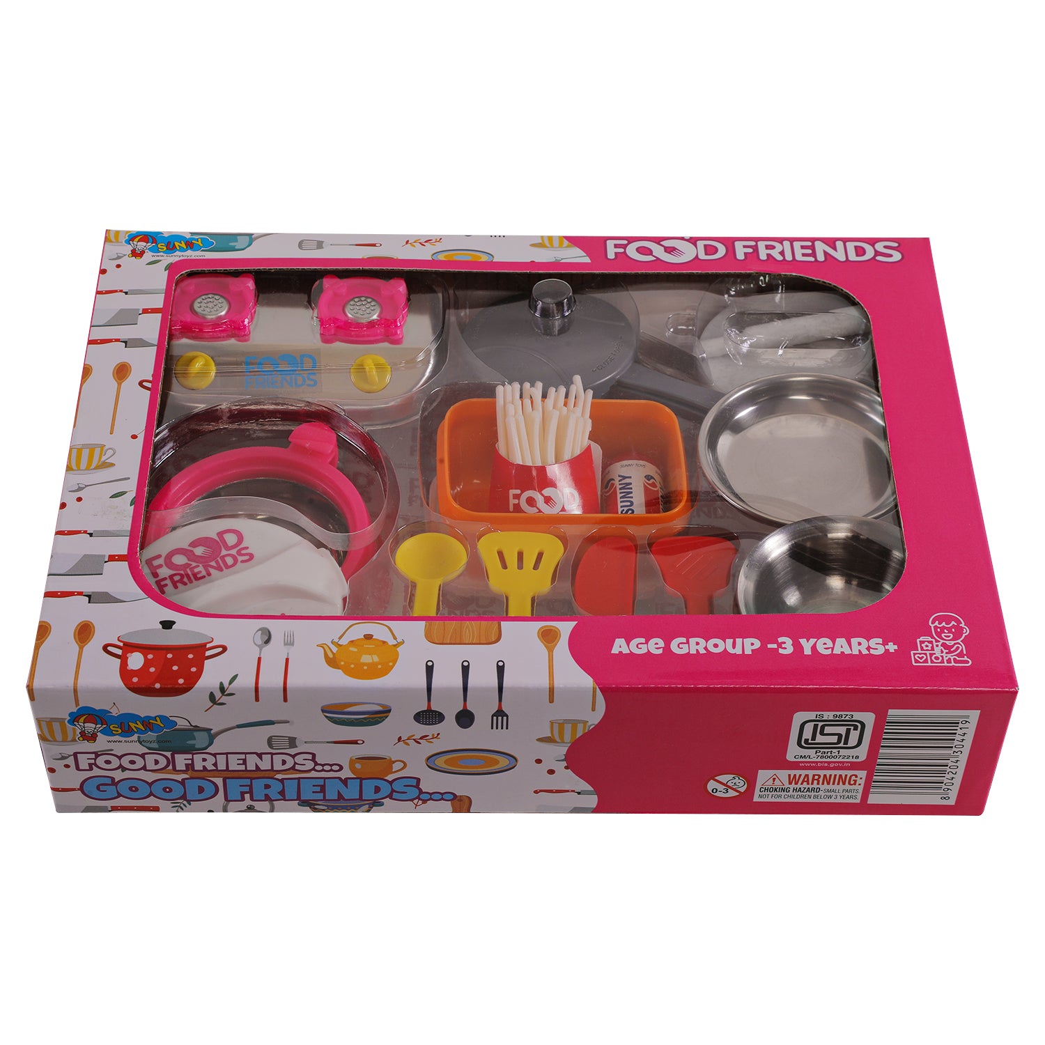 Stainless Steel Food Friends Veg Kitchen Set toys for kids