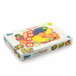 Jigsaw puzzle set for kids featuring live puzzle