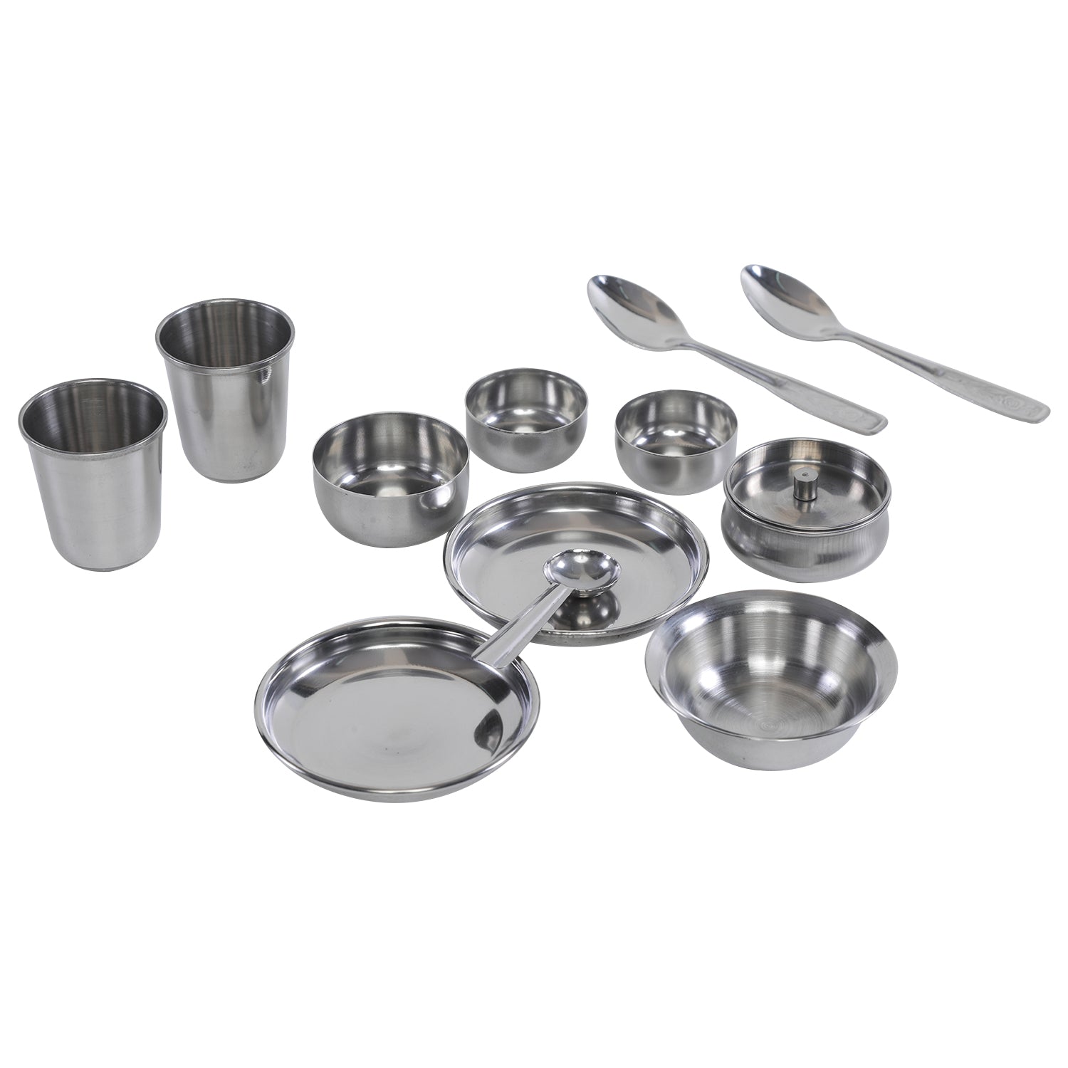 12 piece stainless steel toys set 