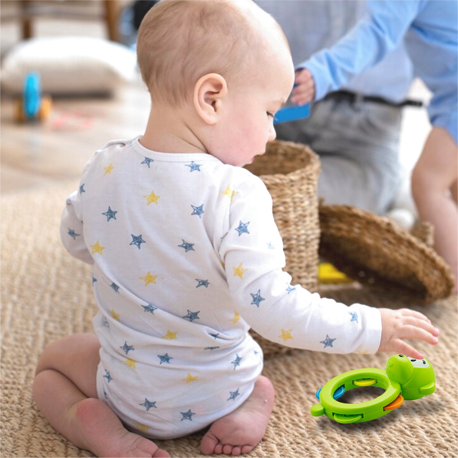Chubby Cheeks Houseful Rattle Set of 7 for Infants with Non-Toxic ABS Plastic 0M+