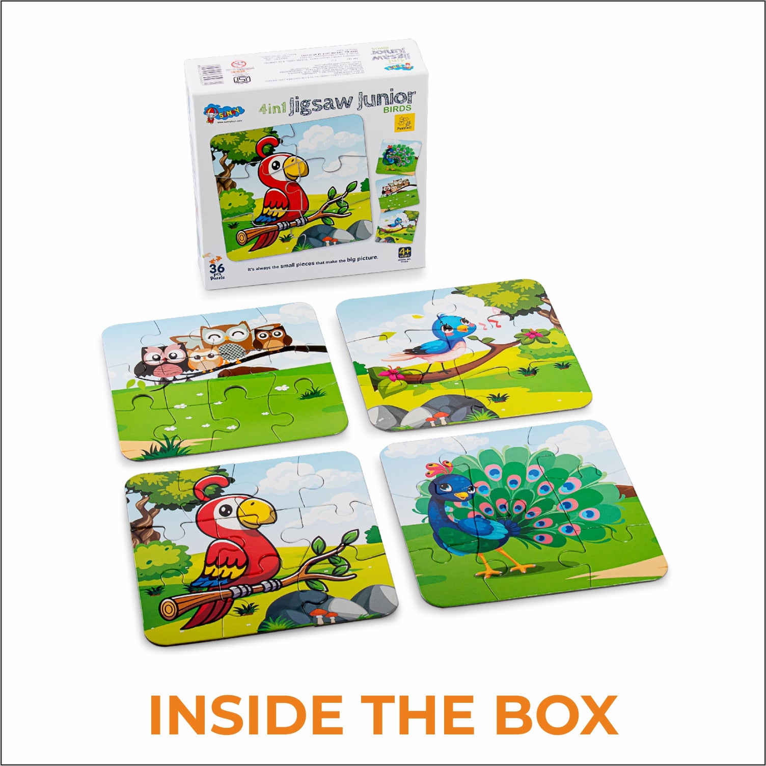 Pop - Art Jigsaw Birds puzzle set for kids