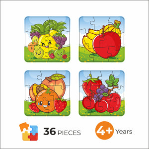 Pop - Art Jigsaw Fruits puzzle set for kids featuring