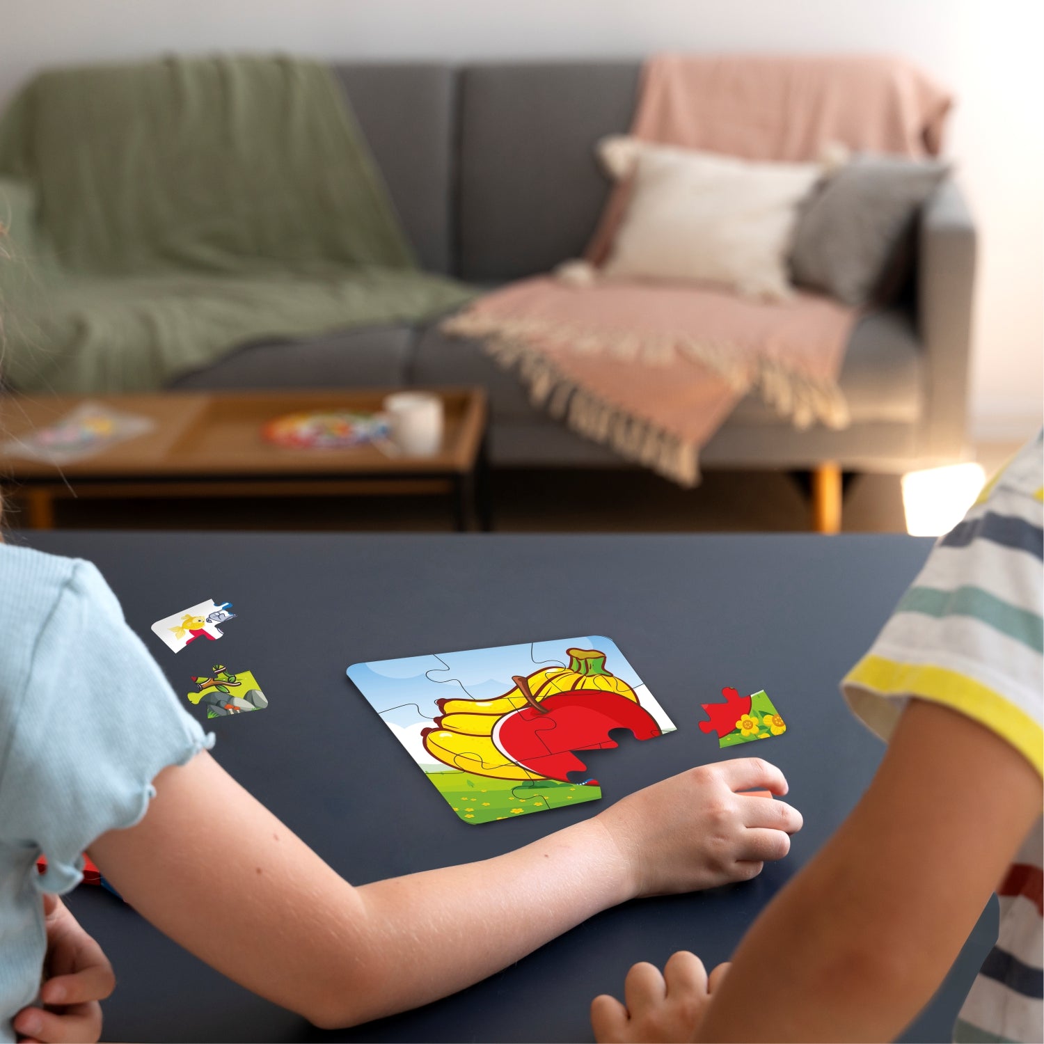 Jigsaw Fruits puzzle set for kids featuring