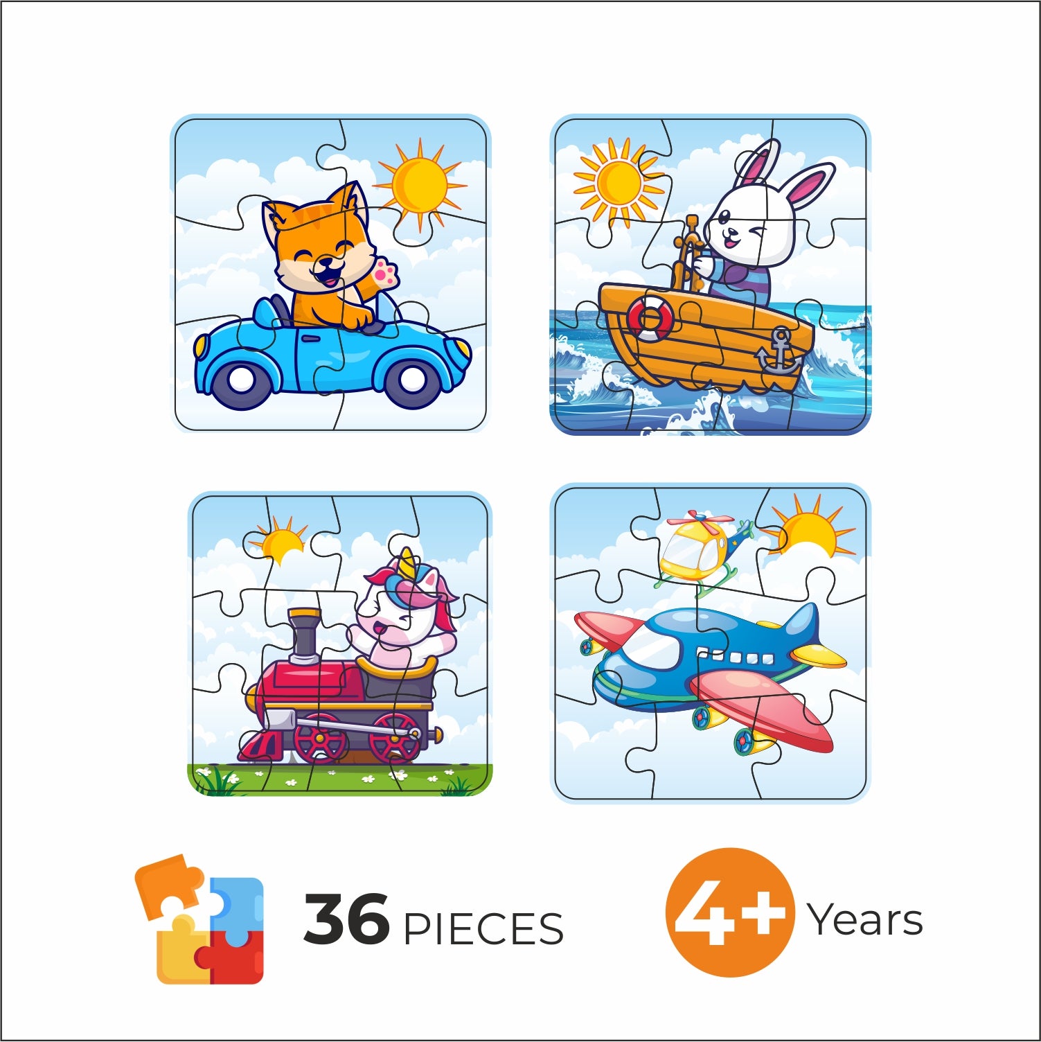 Educational jigsaw puzzle toy for children 4+ years