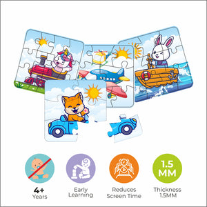 Pop - Art Jigsaw Transport puzzle set for kids