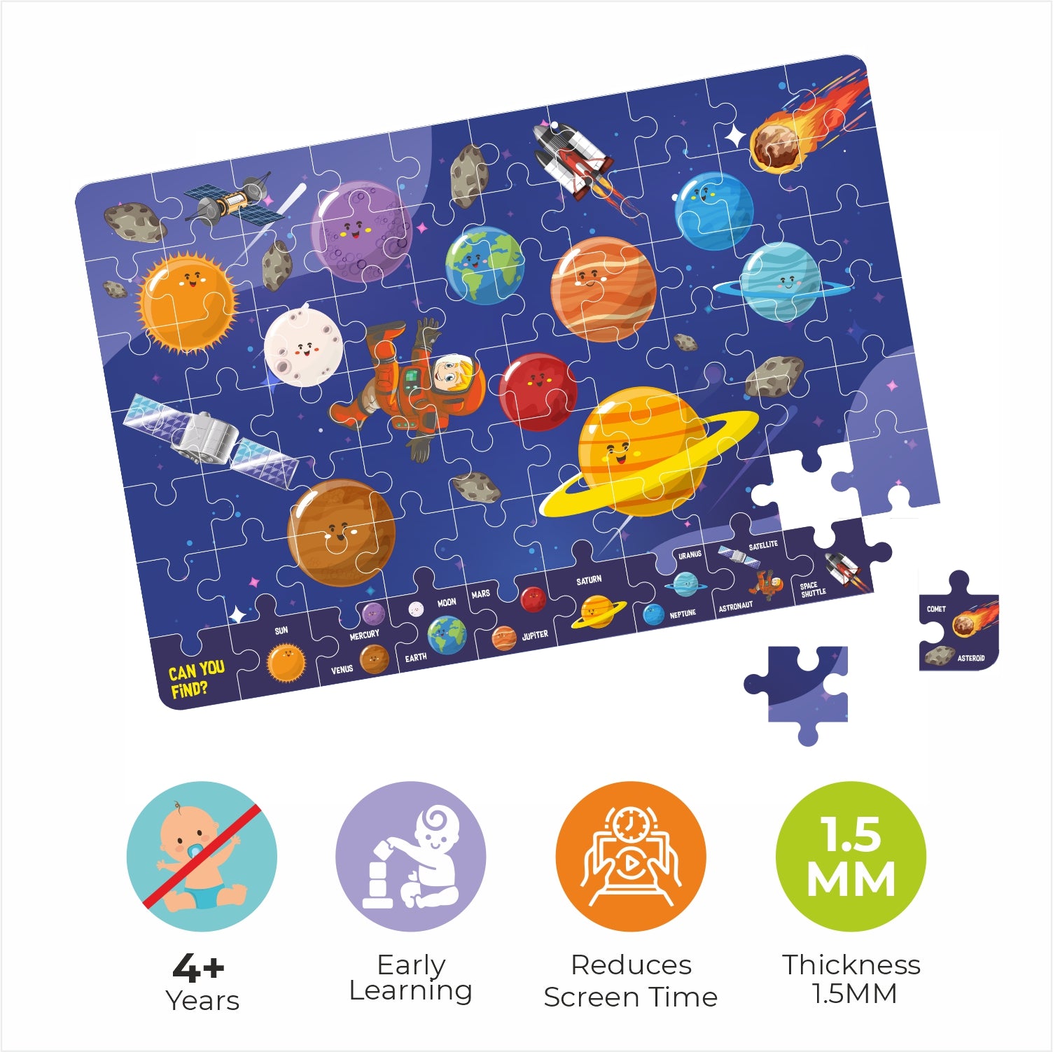 Educational jigsaw puzzle toy for children 4+ years