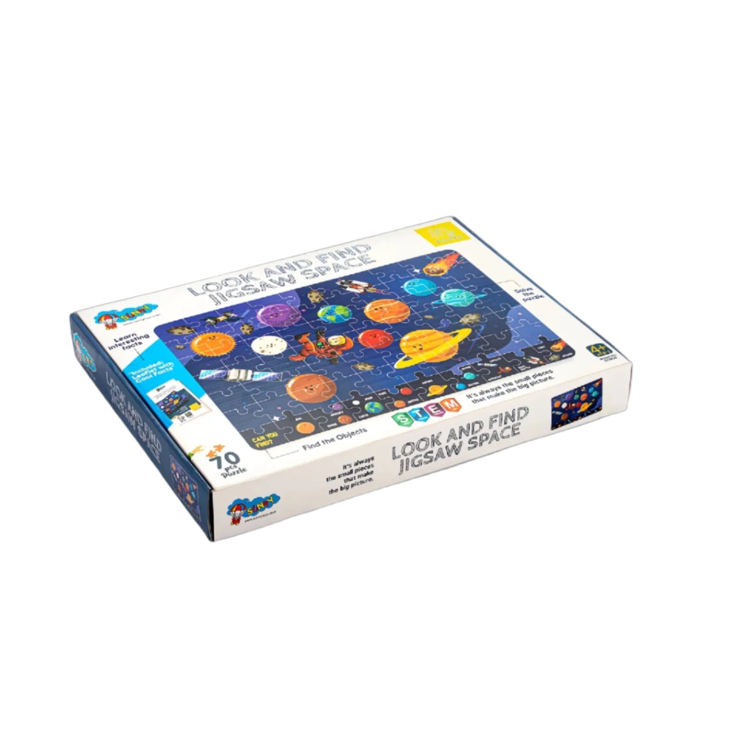 Look & Find Jigsaw Puzzle Space Exploration 70-Piece Set for STEM Learning of Kids 4+ Years