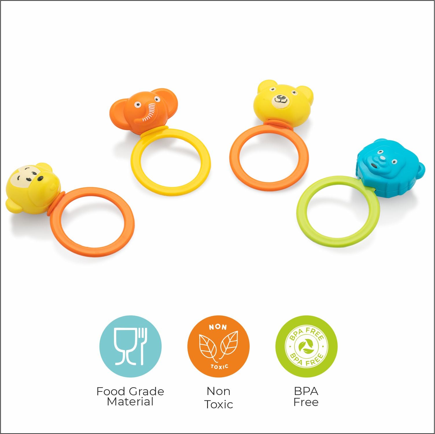 Jungle Friends Rattle Set