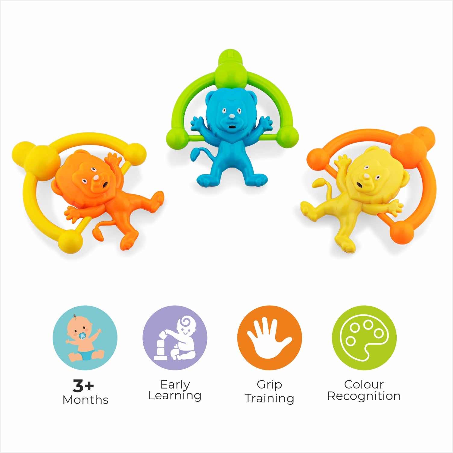 Lion Family Fun Rattle Set