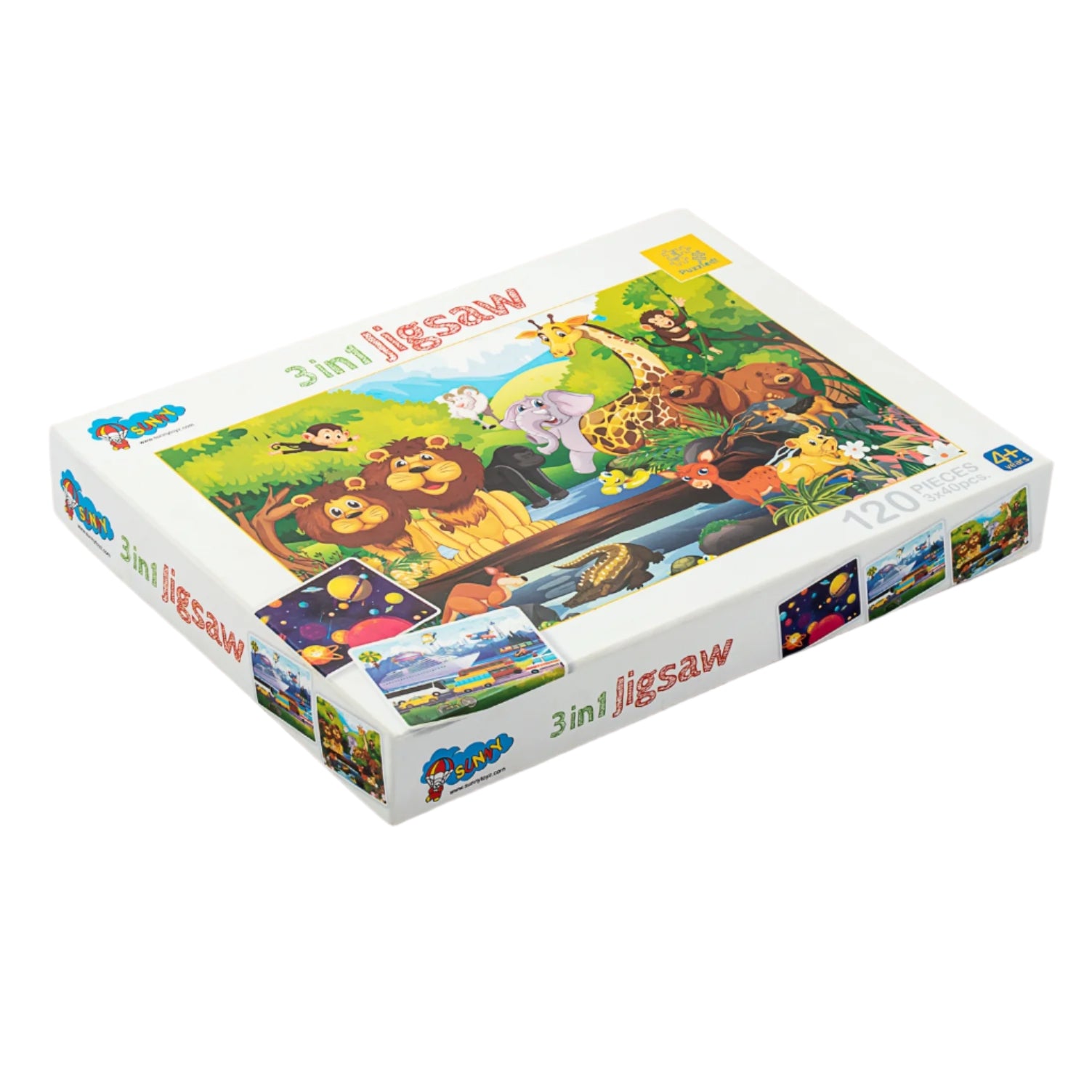 Live Adventure 3-in-1 Jigsaw Puzzle 120 Piece Set Fun & Learn Activity for kids 4+ Years