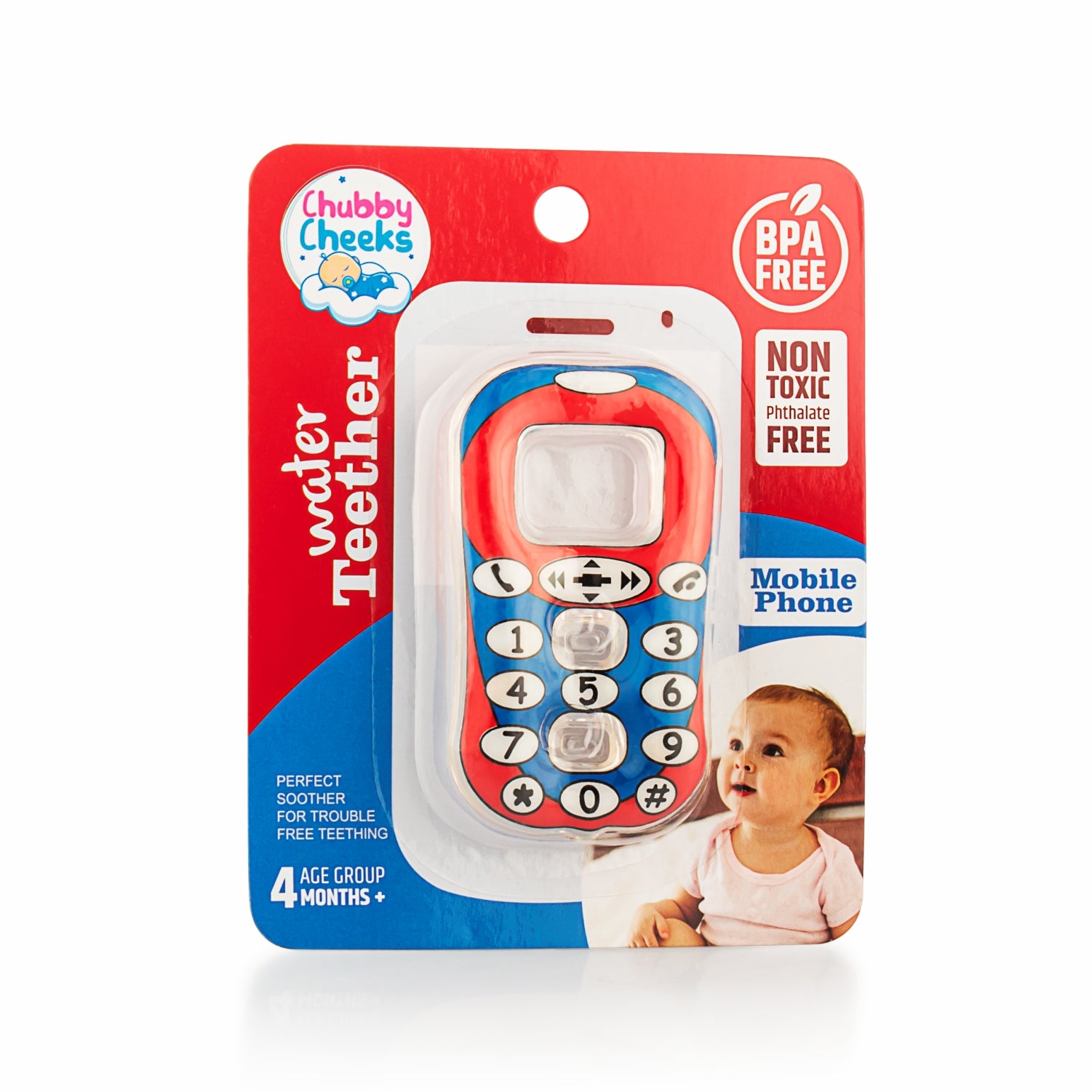 Water teether in mobile shape