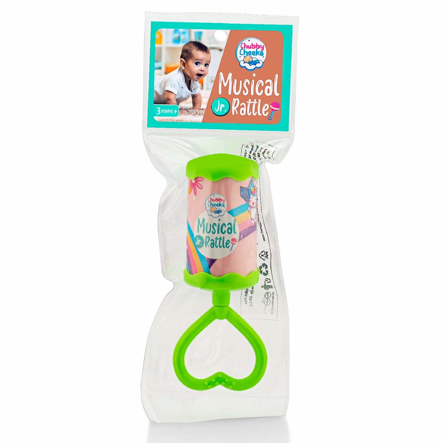 musical rattle in green colour