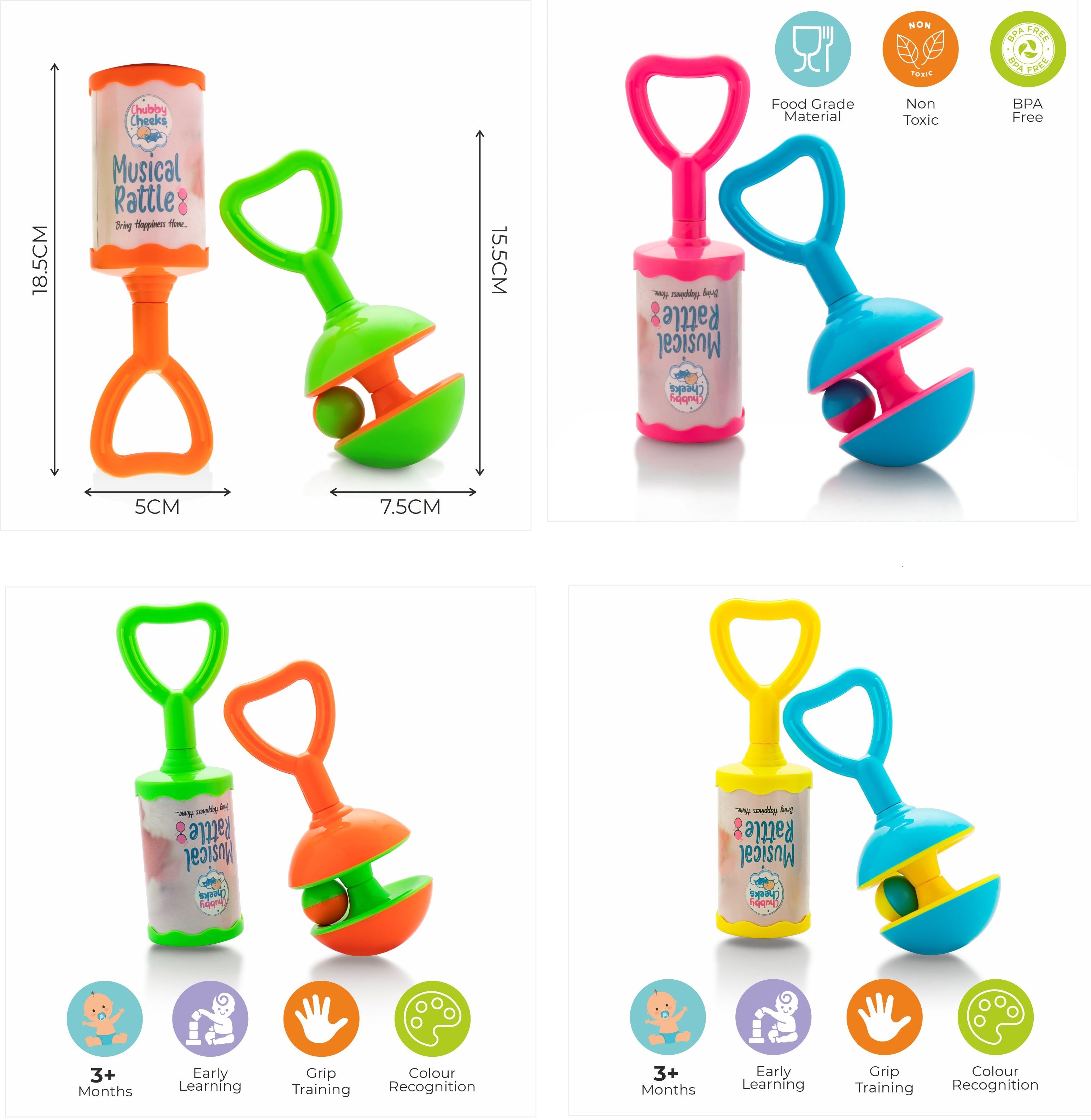 Colourful rattle set