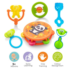 Vibrant, easy-to-grip rattle