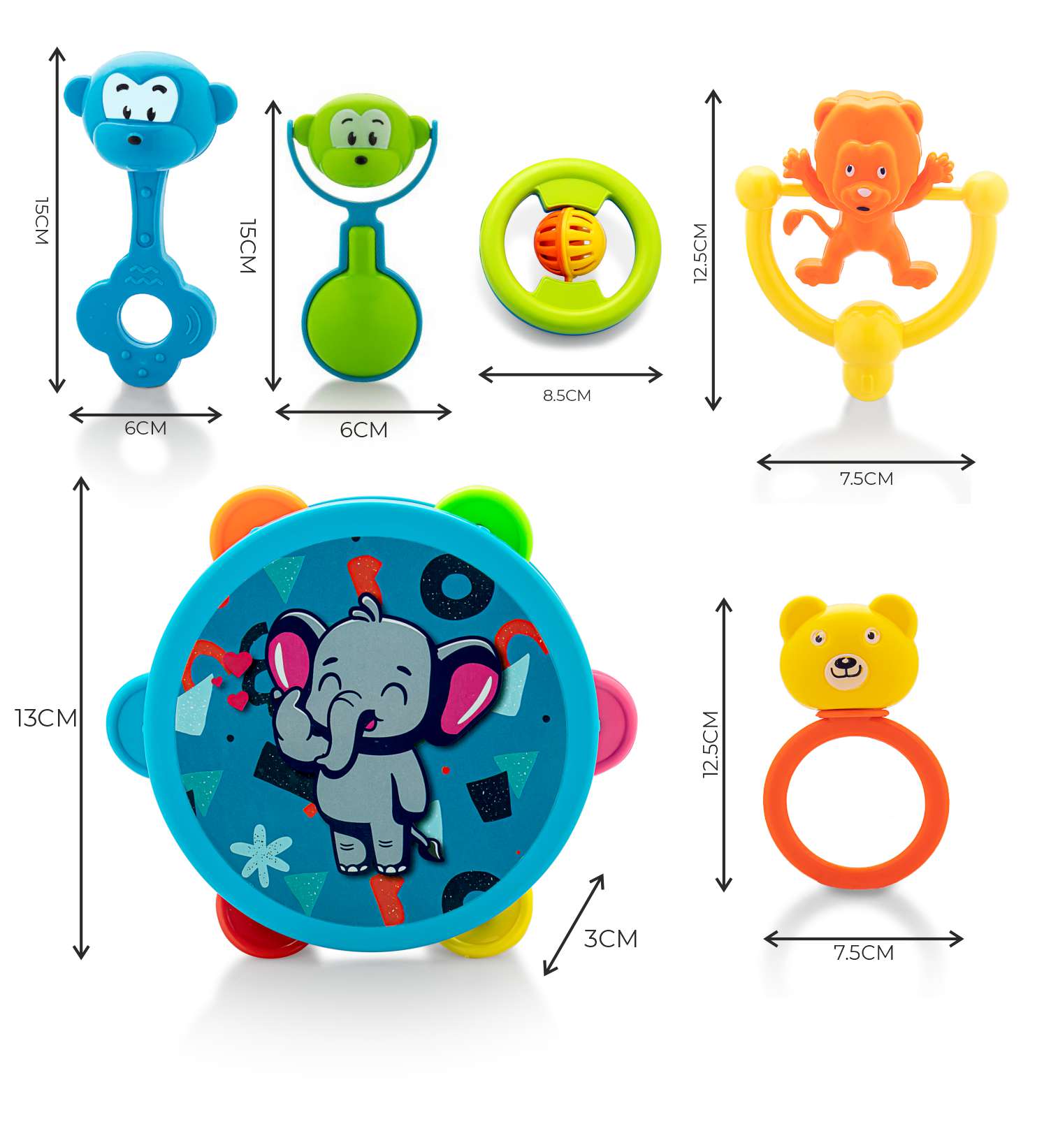 ideal for 3-month-olds and up