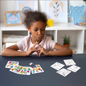 kids are playing with Jigsaw puzzle set