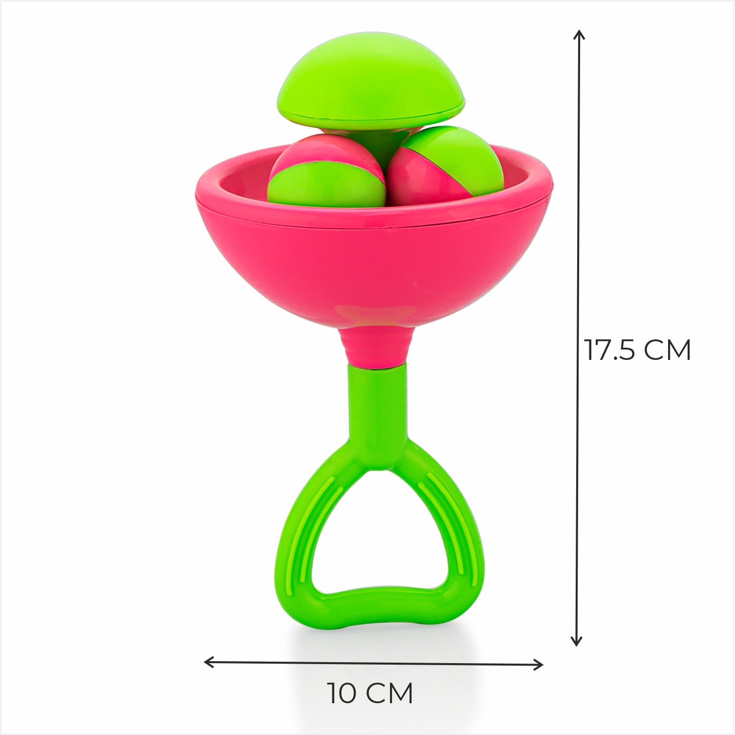 Vibrant, easy-to-grip rattle