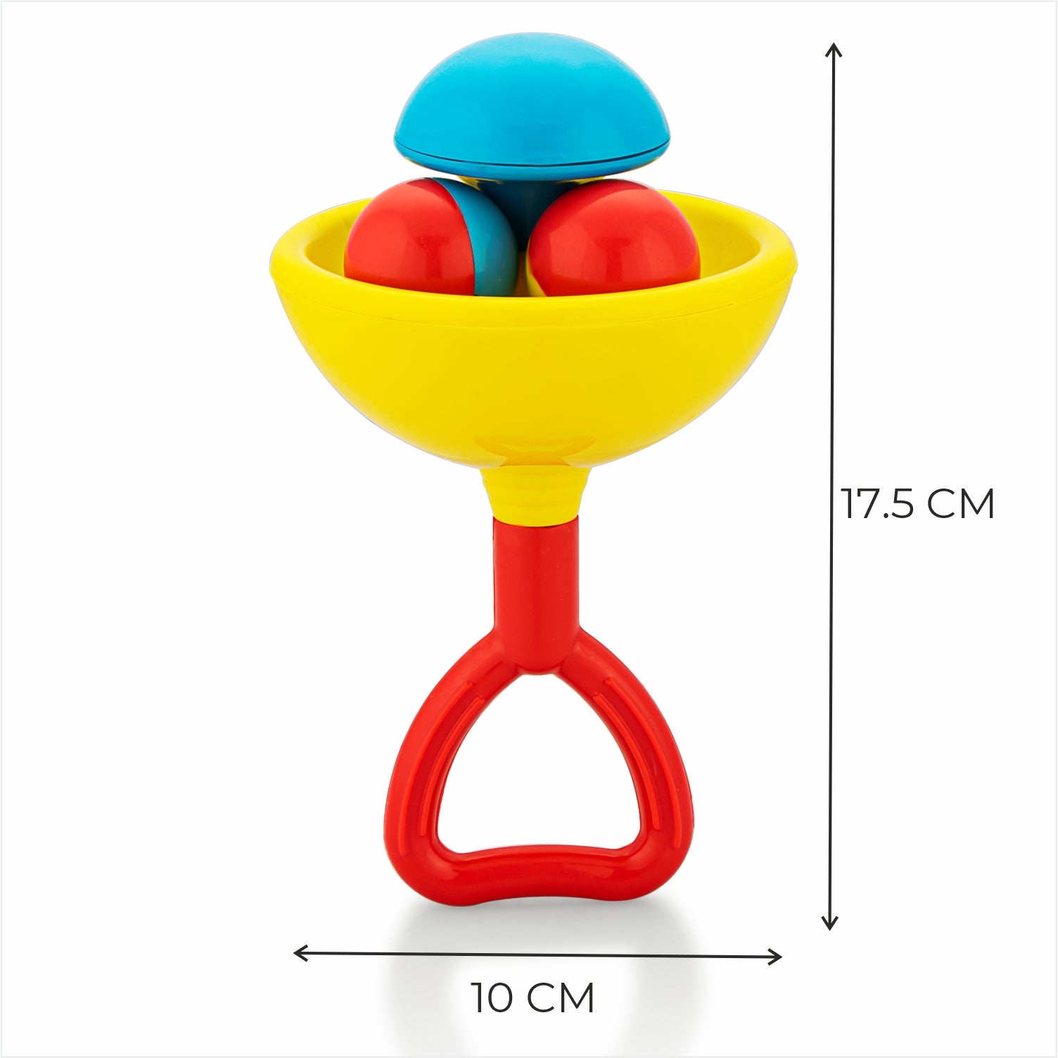 Vibrant, easy-to-grip rattle