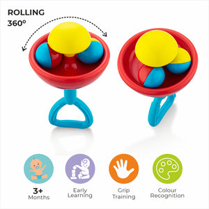 Vibrant, easy-to-grip rattle