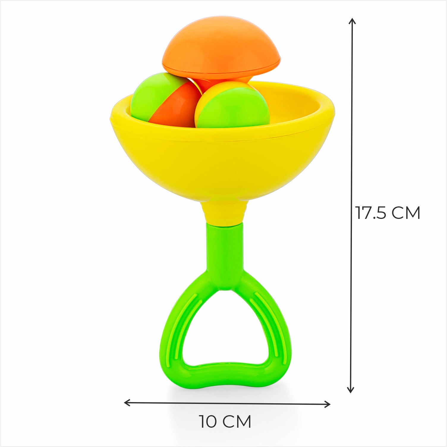 Vibrant, easy-to-grip rattle