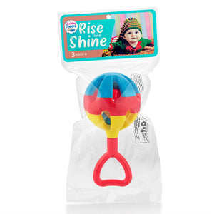 Colourful rise and shine rattles for babies