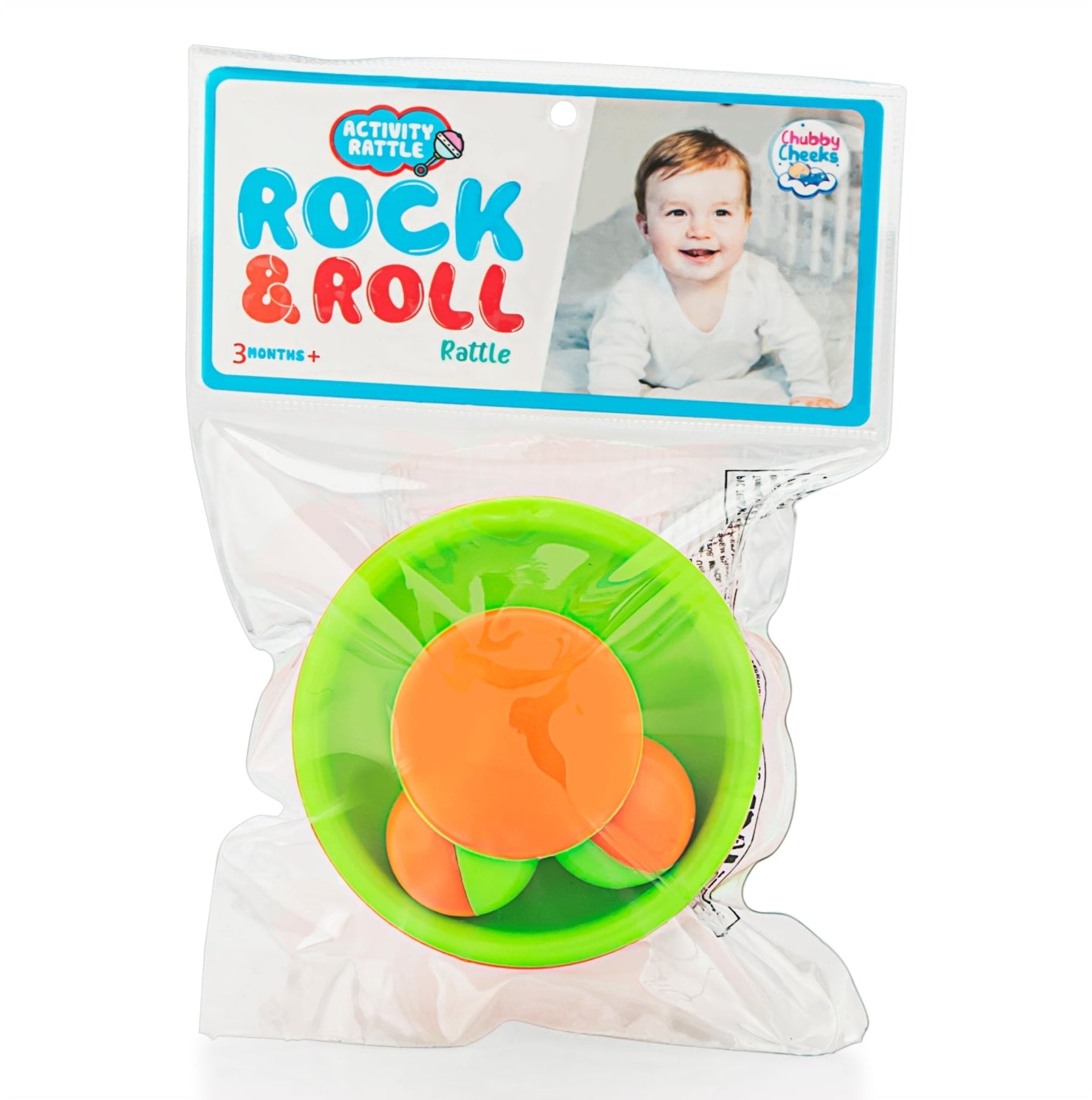 Colourful and vibrant rattle set