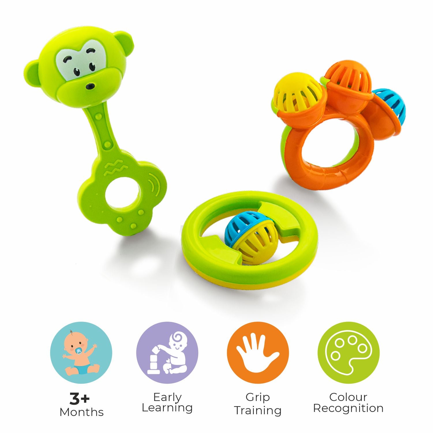 Colourful melody so sweet rattle for babies