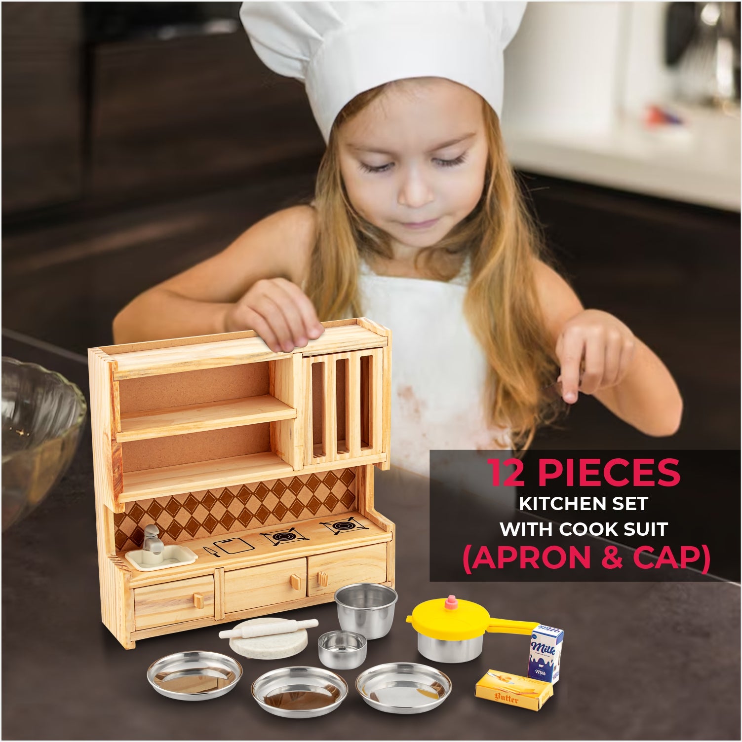 12 piece kitchen set with cook suit